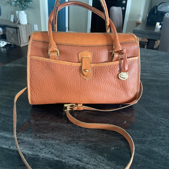 VINTAGE AUTHENTIC DOONEY & BOURKE Leather Top Handle Convertible Bag - Picture 5 of 14